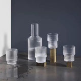 Maxbell Water Carafe Set Drinking Glasses Glass Mouthwash Bottle Clear Juice Pitcher