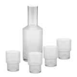 Maxbell Water Carafe Set Drinking Glasses Glass Mouthwash Bottle Clear Juice Pitcher
