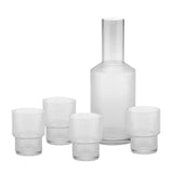 Maxbell Water Carafe Set Drinking Glasses Glass Mouthwash Bottle Clear Juice Pitcher