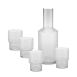 Maxbell Water Carafe Set Drinking Glasses Glass Mouthwash Bottle Clear Juice Pitcher