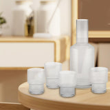 Maxbell Water Carafe Set Drinking Glasses Glass Mouthwash Bottle Clear Juice Pitcher