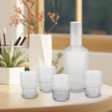 Maxbell Water Carafe Set Drinking Glasses Glass Mouthwash Bottle Clear Juice Pitcher