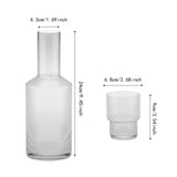 Maxbell Water Carafe Set Drinking Glasses Glass Mouthwash Bottle Clear Juice Pitcher