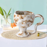 Maxbell Ceramic Coffee Mug Modern High Feet 150ml Ceramic Mug for Home Office Adults