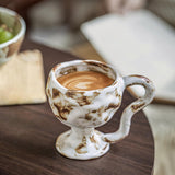 Maxbell Ceramic Coffee Mug Modern High Feet 150ml Ceramic Mug for Home Office Adults