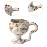 Maxbell Ceramic Coffee Mug Modern High Feet 150ml Ceramic Mug for Home Office Adults