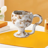 Maxbell Ceramic Coffee Mug Modern High Feet 150ml Ceramic Mug for Home Office Adults