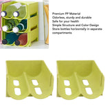Maxbell 2x Bottle Holder Fridge Organizer Bottle Rack for Fridge Refrigerator Pantry