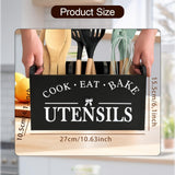 Maxbell Utensil Holder Party Practical with 3 Compartments Box for Forks Cafe Buffet