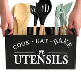 Maxbell Utensil Holder Party Practical with 3 Compartments Box for Forks Cafe Buffet