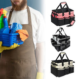 Maxbell Cleaning Tool Organizer Cleaners Multipurpose Portable Cleaning Supplies Bag Pink