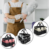 Maxbell Cleaning Tool Organizer Cleaners Multipurpose Portable Cleaning Supplies Bag Pink