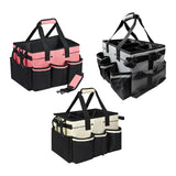 Maxbell Cleaning Tool Organizer Cleaners Multipurpose Portable Cleaning Supplies Bag Pink