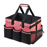Maxbell Cleaning Tool Organizer Cleaners Multipurpose Portable Cleaning Supplies Bag Pink