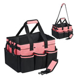 Maxbell Cleaning Tool Organizer Cleaners Multipurpose Portable Cleaning Supplies Bag Pink