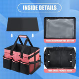Maxbell Cleaning Tool Organizer Cleaners Multipurpose Portable Cleaning Supplies Bag Pink