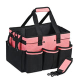 Maxbell Cleaning Tool Organizer Cleaners Multipurpose Portable Cleaning Supplies Bag Pink