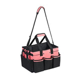 Maxbell Cleaning Tool Organizer Cleaners Multipurpose Portable Cleaning Supplies Bag Pink