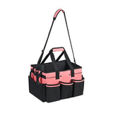 Maxbell Cleaning Tool Organizer Cleaners Multipurpose Portable Cleaning Supplies Bag Pink