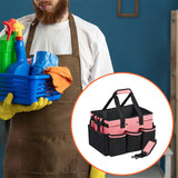 Maxbell Cleaning Tool Organizer Cleaners Multipurpose Portable Cleaning Supplies Bag Pink