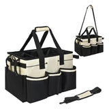 Maxbell Cleaning Tool Organizer Cleaners Multipurpose Portable Cleaning Supplies Bag White