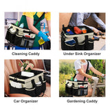 Maxbell Cleaning Tool Organizer Cleaners Multipurpose Portable Cleaning Supplies Bag White