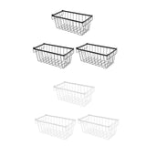 Maxbell 3Pcs Freezer Storage Basket with Foldable Handles Storage Rack for Farmhouse Black