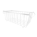 Maxbell 3Pcs Freezer Storage Basket with Foldable Handles Storage Rack for Farmhouse White