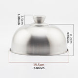 Maxbell Melting Dome Burger Cover Flat Top Griddle Lid for Picnic Steak Dinner Party 19.5x8.2cm