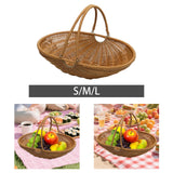Maxbell PP Material Picnic Storage Basket for Vegetable Fruit Sturdy Multifunctional Size S