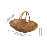 Maxbell PP Material Picnic Storage Basket for Vegetable Fruit Sturdy Multifunctional Size S