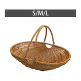 Maxbell PP Material Picnic Storage Basket for Vegetable Fruit Sturdy Multifunctional Size S