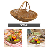 Maxbell PP Material Picnic Storage Basket for Vegetable Fruit Sturdy Multifunctional Size S