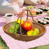 Maxbell PP Material Picnic Storage Basket for Vegetable Fruit Sturdy Multifunctional Size L