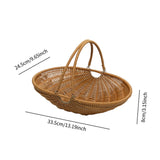 Maxbell PP Material Picnic Storage Basket for Vegetable Fruit Sturdy Multifunctional Size L