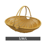 Maxbell PP Material Outdoor Picnic Storage Basket Lightweight with Adjustable Handle Size S