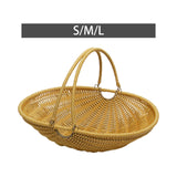 Maxbell PP Material Outdoor Picnic Storage Basket Lightweight with Adjustable Handle Size S