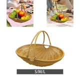 Maxbell PP Material Outdoor Picnic Storage Basket Lightweight with Adjustable Handle Size S