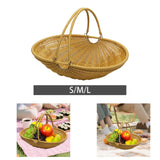 Maxbell PP Material Outdoor Picnic Storage Basket Lightweight with Adjustable Handle Size S