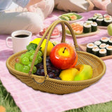 Maxbell PP Material Outdoor Picnic Storage Basket Lightweight with Adjustable Handle Size M