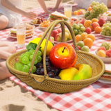 Maxbell PP Material Outdoor Picnic Storage Basket Lightweight with Adjustable Handle Size L