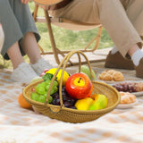 Maxbell PP Material Outdoor Picnic Storage Basket Lightweight with Adjustable Handle Size L