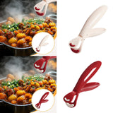 Maxbell Bowl Clamp Holder Anti Scald Ergonomic Anti Scalding Clip for Oven white