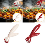 Maxbell Bowl Clamp Holder Anti Scald Ergonomic Anti Scalding Clip for Oven white