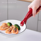 Maxbell Bowl Clamp Holder Anti Scald Ergonomic Anti Scalding Clip for Oven red