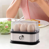 Maxbell Egg Cooker EU Plugs Adapter Fast Heated Portable Compact Steaming Egg Boiler