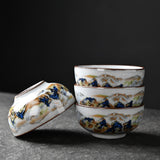 Maxbell Portable Travel Tea Set with Tray Clip Teapot Set for Household Office Party