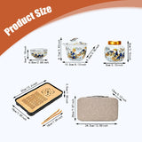 Maxbell Portable Travel Tea Set with Tray Clip Teapot Set for Household Office Party