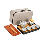 Maxbell Portable Travel Tea Set with Tray Clip Teapot Set for Household Office Party