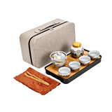 Maxbell Portable Travel Tea Set with Tray Clip Teapot Set for Household Office Party